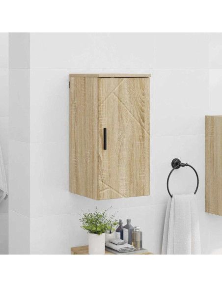 Mobile da Bagno con porta rovere sonoma 30 x 31.5 x 61 cm