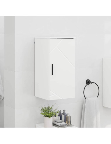 Mobile da Bagno con porta Bianco lucido 30 x 31.5 x 61 cm