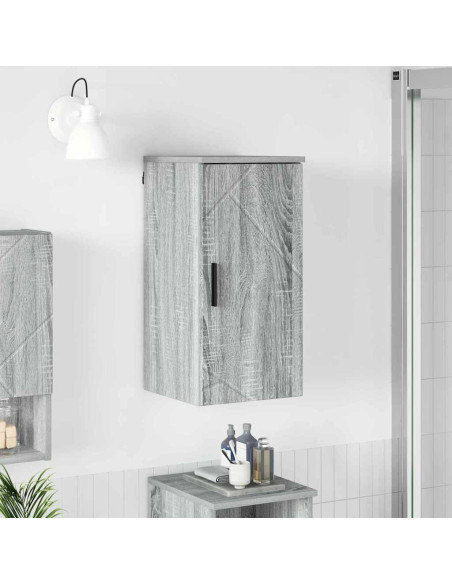 Mobile da Bagno con porta Grigio sonoma 30 x 31.5 x 61 cm