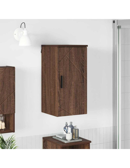 Mobile da Bagno con porta Rovere marrone 30 x 31.5 x 61 cm