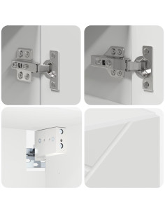 Mobiletto per specchio Bianco 59 x 17 x 55 cm Legno multistrato 2
