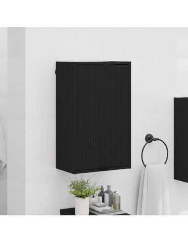 Mobile da Bagno Montaggio a parete Nero 39 x 23,5 x 65 cm