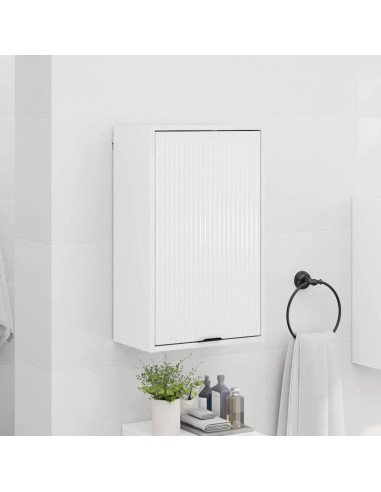 Mobile da Bagno con porta Bianco lucido 39 x 23.5 x 65 cm