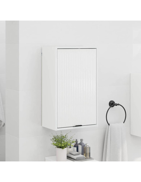 Mobile da Bagno con porta Bianco lucido 39 x 23.5 x 65 cm