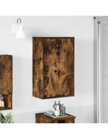 Mobile da Bagno Rovere fumo 39 x 23.5 x 65 cm Legno multistrato