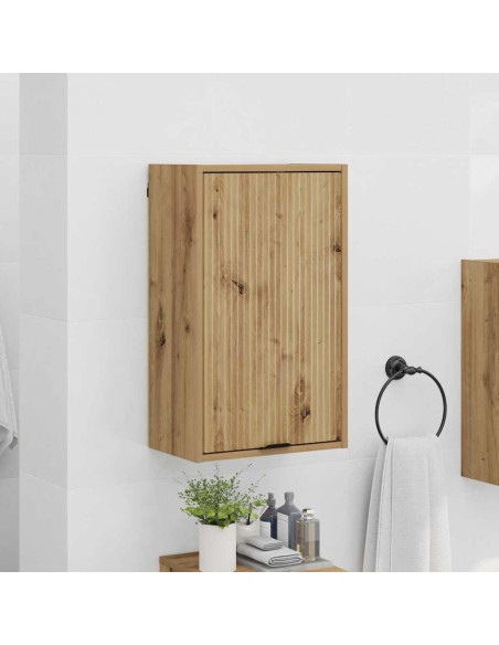 Mobile da Bagno con porta rovere artigianale 39 x 23.5 x 65 cm