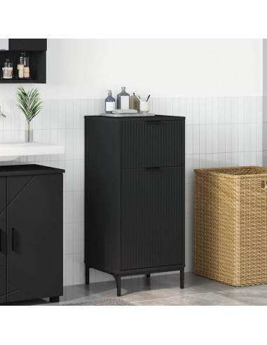 Mobile da Bagno con cassetto con porta Nero 39,5 x 36 x 88 cm