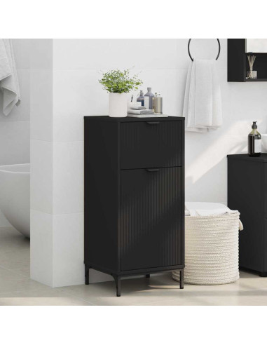 Mobile da Bagno con cassetto con porta Nero 39,5 x 36 x 88 cm