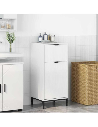 Mobile da Bagno con cassetto Bianco lucido 39.5 x 36 x 88 cm