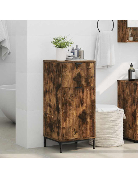 Mobile da Bagno Rovere fumo 39.5 x 36 x 88 cm Legno multistrato