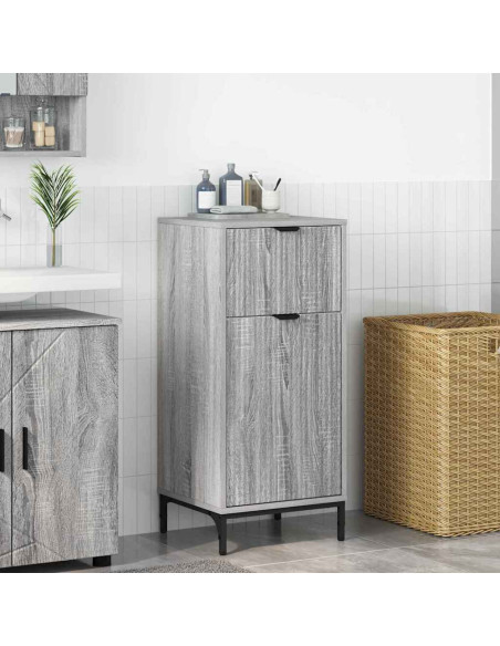 Mobile da Bagno con cassetto Grigio sonoma 39.5 x 36 x 88 cm