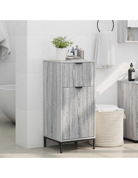 Mobile da Bagno con cassetto Grigio sonoma 39.5 x 36 x 88 cm