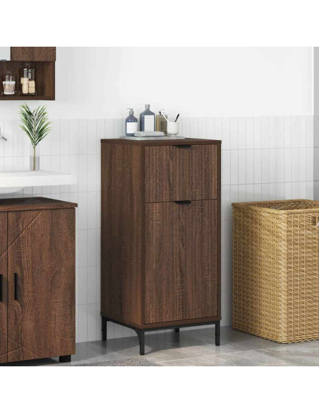 Mobile da Bagno con cassetto Rovere marrone 39.5 x 36 x 88 cm