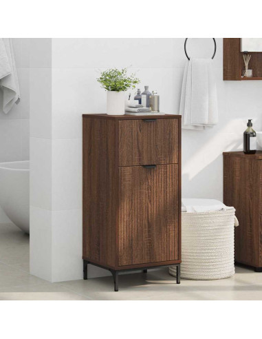 Mobile da Bagno con cassetto Rovere marrone 39.5 x 36 x 88 cm