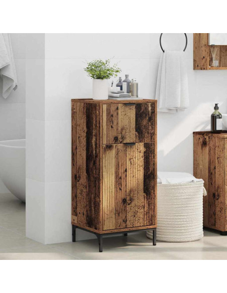Mobile da Bagno con cassetto Legno vecchio 39.5 x 36 x 88 cm