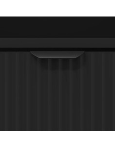 Mobiletto bagno alto Nero 31.5 x 33 x 190 cm Legno multistrato 2