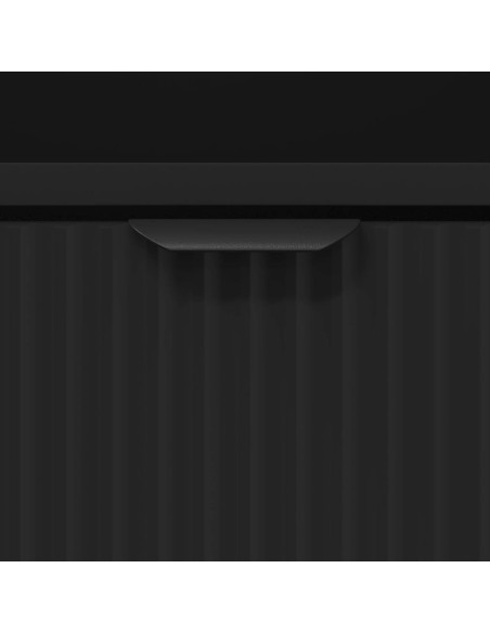 Mobiletto bagno alto Nero 31.5 x 33 x 190 cm Legno multistrato