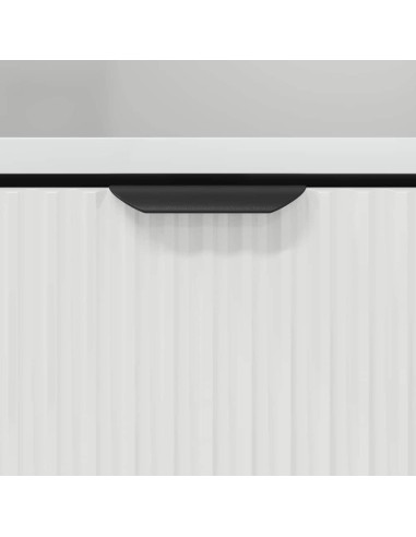 Mobiletto bagno alto con porta Bianco lucido 31.5 x 33 x 190 cm