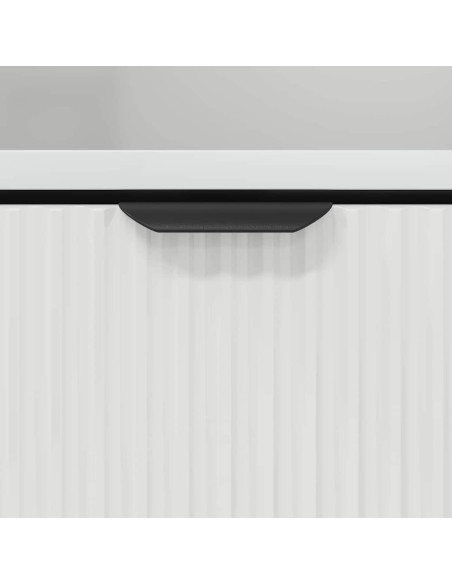 Mobiletto bagno alto con porta Bianco lucido 31.5 x 33 x 190 cm