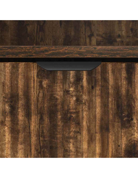 Mobiletto bagno alto con porta Rovere fumo 31.5 x 33 x 190 cm