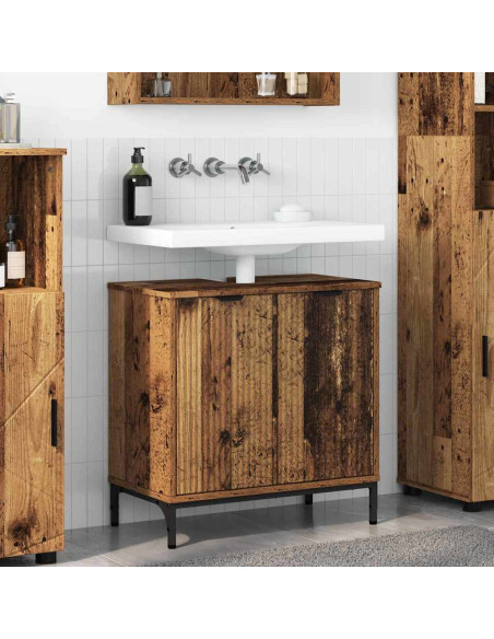 Armadio per Lavabo da Bagno Legno vecchio 60,5 x 33,5 x 61 cm