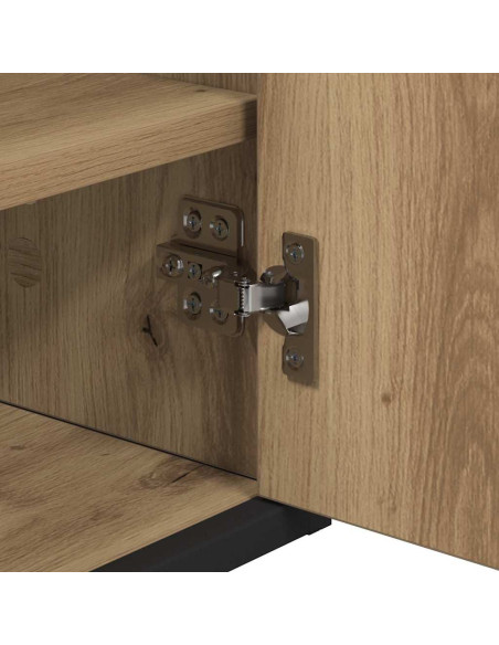 Mobiletto per specchio da bagno con porta rovere artigianale