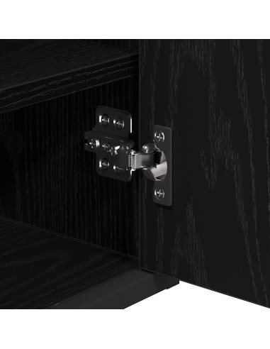 Mobiletto per specchio da bagno Rovere nero 65 x 20 x 60 cm