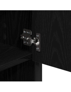Mobiletto per specchio da bagno Rovere nero 65 x 20 x 60 cm 2
