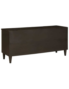 Mobile TV Nero e Oro 100 x 33 x 46 cm legno massello di mango 2