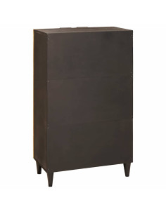Mobile laterale con cassetto Nero e Oro 60 x 33.5 x 100 cm 2
