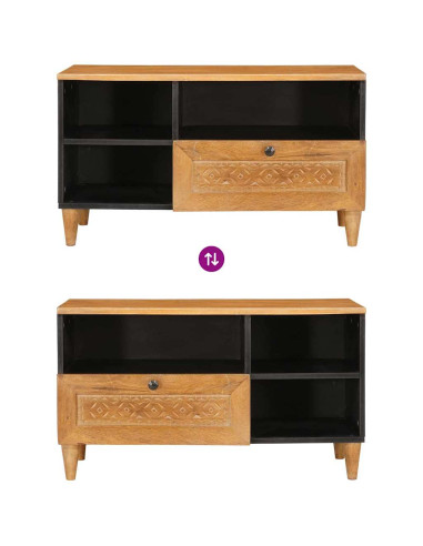 Mobile TV con cassetto Marrone chiaro 80 x 33 x 46 cm