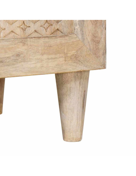 Mobile TV Bianco 105 x 33 x 46 cm legno massello di mango