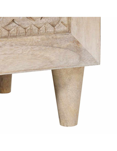 Mobile TV Bianco 70 x 33 x 46 cm legno massello di mango