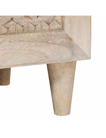 Mobile TV Bianco 70 x 33 x 46 cm legno massello di mango