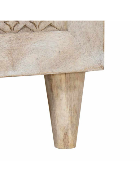 Mobile TV Bianco 105 x 33 x 46 cm legno massello di mango