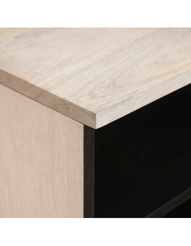 Mobile TV Bianco 105 x 33 x 46 cm legno massello di mango