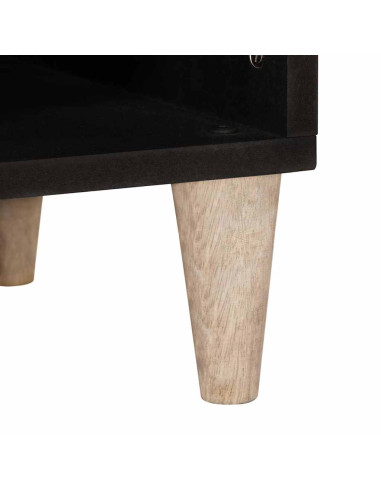 Mobile TV Bianco 105 x 33 x 46 cm legno massello di mango