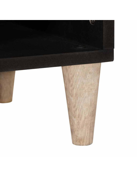 Mobile TV Bianco 105 x 33 x 46 cm legno massello di mango