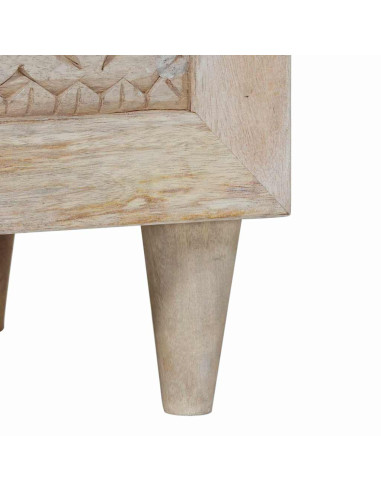 Mobile TV Bianco 100 x 33 x 46 cm legno massello di mango