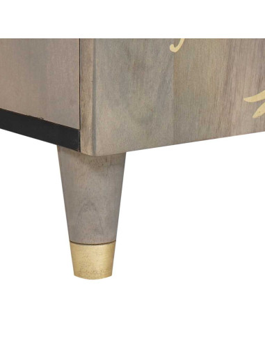 Mobile TV con cassetto Grigio e Oro 105 x 33.5 x 46 cm