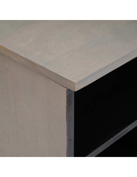 Mobile TV con cassetto Grigio e Oro 100 x 33.5 x 46 cm