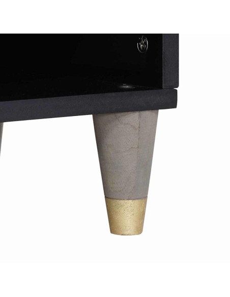 Mobile TV con cassetto Grigio e Oro 100 x 33.5 x 46 cm