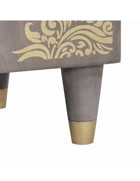 Credenza con cassetto Grigio e Oro 40 x 33.5 x 110 cm