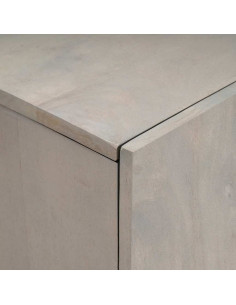 Credenza con lo scaffale Grigio e Oro 60 x 33.5 x 100 cm 2