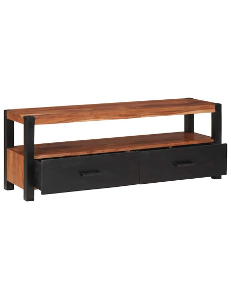 Mobile portaoggetti multimediale con cassetto Marrone