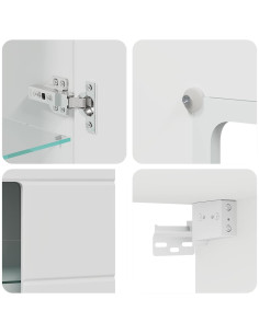 Mobile a muro Bianco 55 x 29 x 100 cm Legno multistrato 2