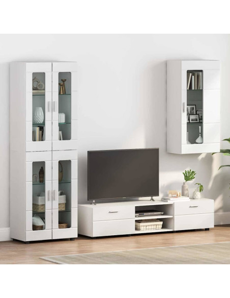 Mobile a muro Bianco 55 x 29 x 100 cm Legno multistrato