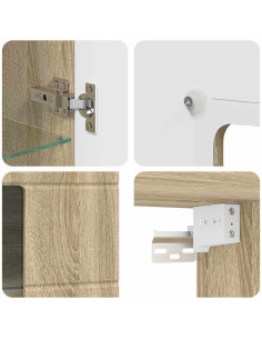 Mobile a muro rovere sonoma 55 x 29 x 100 cm Legno multistrato 2