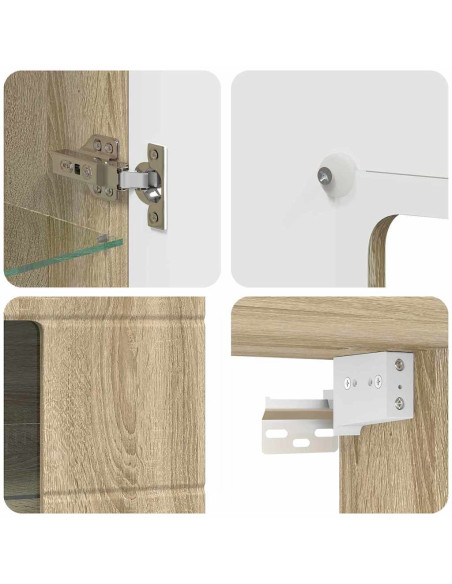 Mobile a muro rovere sonoma 55 x 29 x 100 cm Legno multistrato