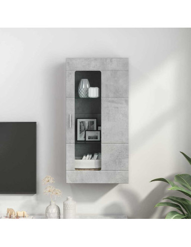Mobile a muro Grigio cemento 55 x 29 x 100 cm Legno multistrato